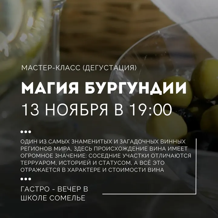 МАГИЯ БУРГУНДИИ
